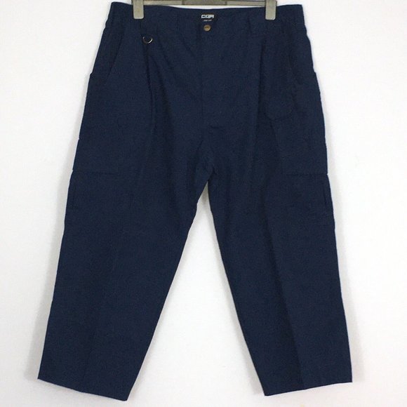 CQR Other - CQR Tactical Pants Mens 42W/30L Ripstop Dark Navy Cargo Pockets Elastic Waist